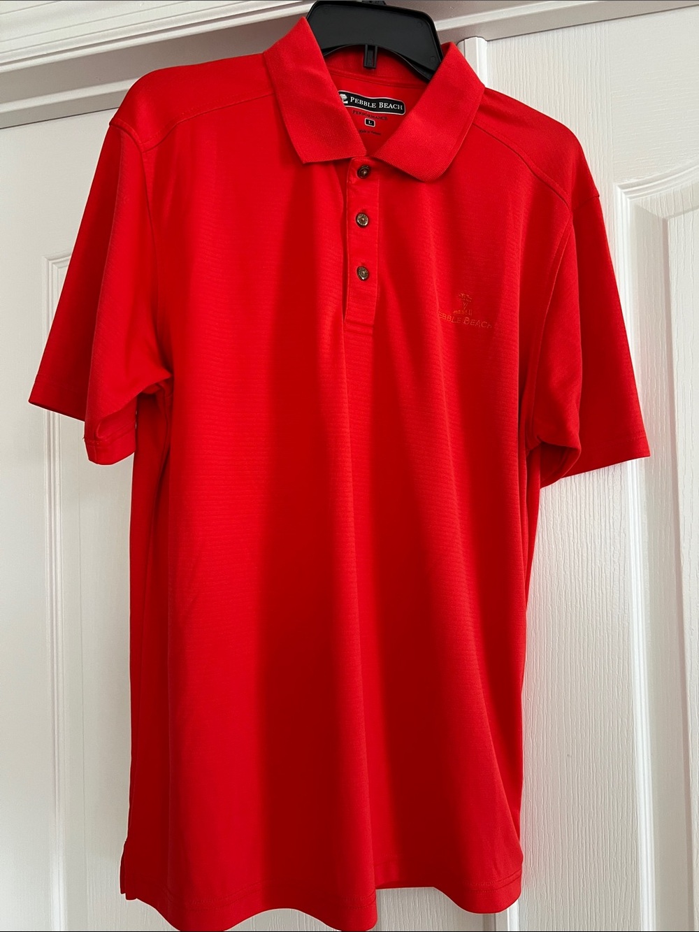 Pebble Beach Men’s Red Logo Polo Shirt